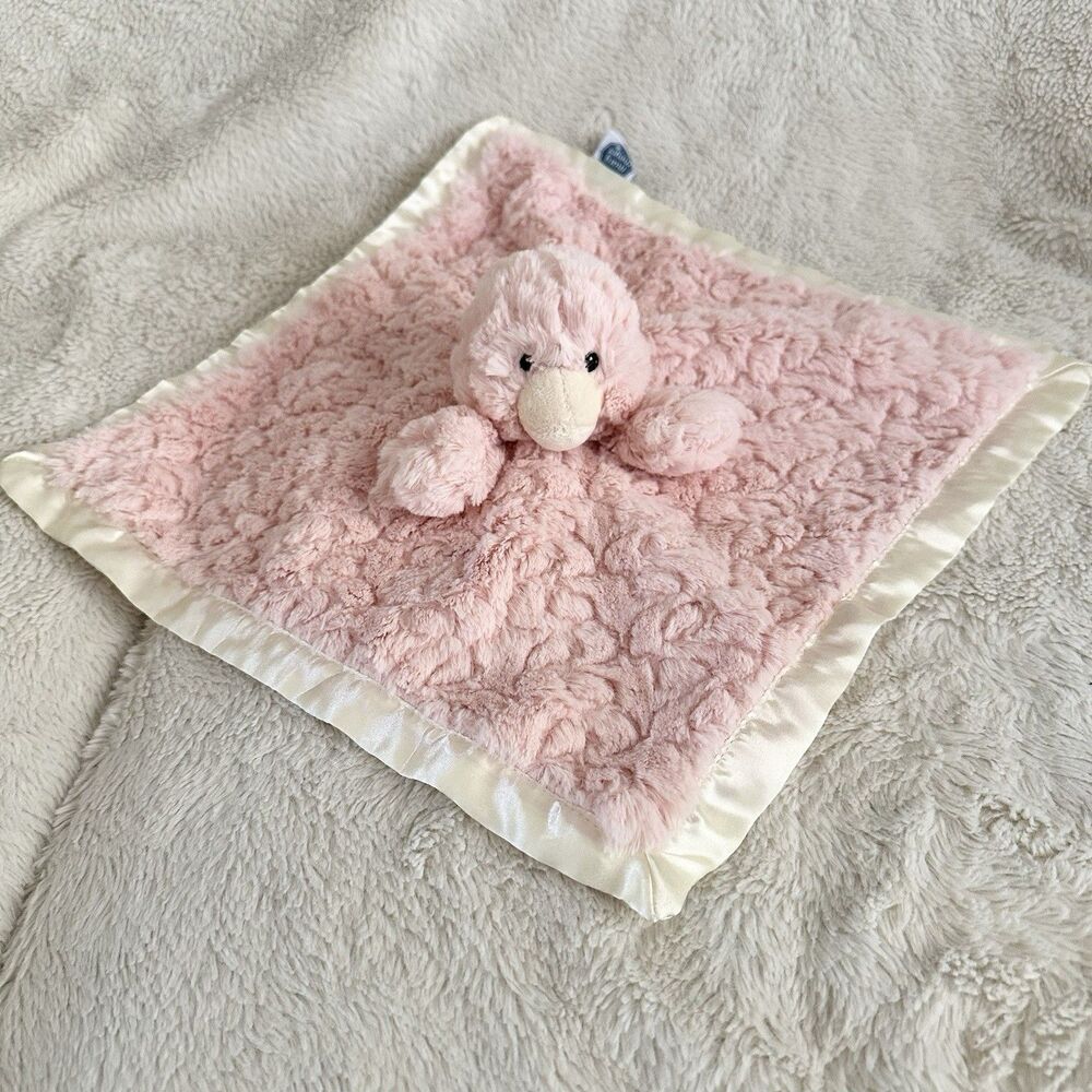 Mary Meyer Putty Chick Baby Lovey Pink Soft Yellow Satin Easter Infant Toy